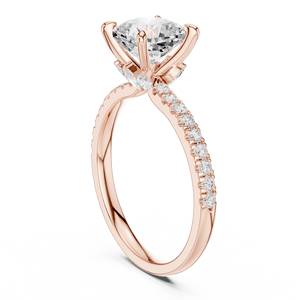 แหวนทองประดับเพชรแล็บโกรว์สำหรับผู้หญิง ดีไซน์คลาสสิก ทอง 10Kt 14Kt 18Kt 22Kt เครื่องประดับหรูหราสำหรับงานหมั้นและสวมใส่ในชีวิตประจำวัน - Product Image 1