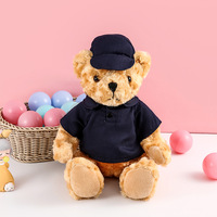 Ours en peluche en coton PP, taille 11-30 cm ; Impression de logo personnalisé disponible pour les entreprises de commerce transfrontalier et les mascottes
