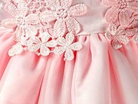 Nouvelle Robe de Baptême Été Fille Bébé/Tout-Petit Blanche en Dentelle et Maille, T. 0-24M, Robe de Princesse pour Fête d'Anniversaire ou Mariage
