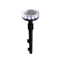 Nouveau bleu arrière LED moto balise 12V/24V clignotant pôle feu arrière matériau en aluminium pour la fabrication de rénovation