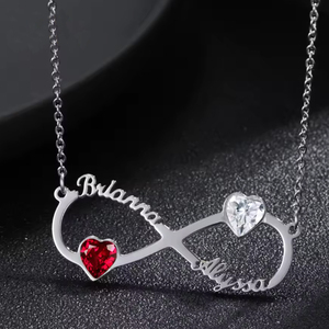 <span class=keywords><strong>Collana</strong></span> alla Moda Personalizzata con Nome <span class=keywords><strong>Infinito</strong></span>, <span class=keywords><strong>Collana</strong></span> in Acciaio Inossidabile con Cuore e Pietra, Regalo di Compleanno per Donne e Amiche - Product Image 3