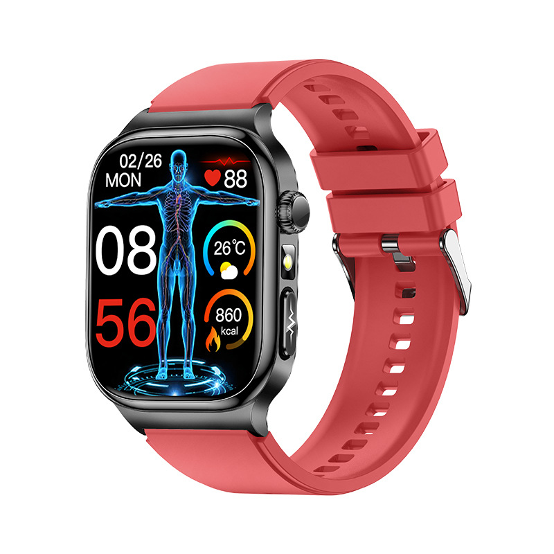 Bracelet de montre en silicone rouge