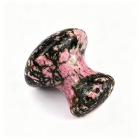 Pierre de massage faciale en forme de champignon, masseur pour les yeux et le visage, Gua Sha en rhodonite pour le visage
