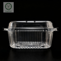 Boîte de conservation jetable en PET de haute qualité pour aliments, sandwichs, sushis, salades, avec design rectangulaire, vente en gros, utilisation pour le pain et le sucre