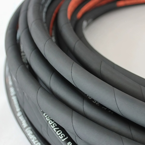 Резиновые гидравлические шланги высокого давления с оплеткой из проволоки и фитингами, <span class=keywords><strong>1</strong></span>, <span class=keywords><strong>1</strong></span>/4, 3/4, <span class=keywords><strong>1</strong></span>/<span class=keywords><strong>2</strong></span>, <span class=keywords><strong>2</strong></span> дюйма - Product Image 5