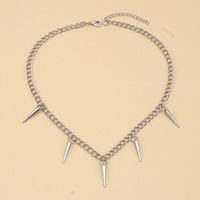 Collier géométrique rond en acier inoxydable avec pendentif, bijoux de fête unisexes