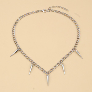 Geometric Stainless Steel <b>Necklace</b> With Pentagram Pendant Unisex Party Jewelry - Product Image 4