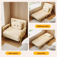 Komfortables Massivholz-Klappsofa Multifunktionales Platzsparendes Sofa für Wohnzimmer und Schlafzimmer