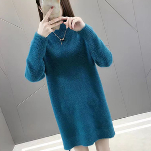 Huachao, la más nueva moda, suéter Nti-Shrinkage para <span class=keywords><strong>mujer</strong></span>, mangas normales, vestido de suéter de encaje de longitud media para <span class=keywords><strong>mujer</strong></span> - Product Image 3