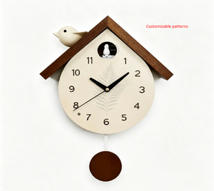 Horloge murale moderne <span class=keywords><strong>de</strong></span> style coucou avec <span class=keywords><strong>pendule</strong></span> - Convient aux salons et aux cuisines - Product Image 3
