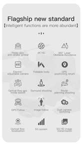 Mini Dron L800 Pro 2 con Evitación de Obstáculos, GPS, Alcance de 20KM, Cámara 4K, Motor sin Escobillas, Fácil de Usar para Principiantes, Control Manual de Plástico - Product Image 3