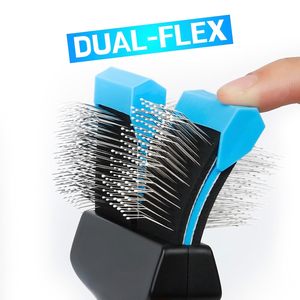 Toelettatura per cani Double face spazzola per spargimento sottopelo per animali domestici - Product Image 1