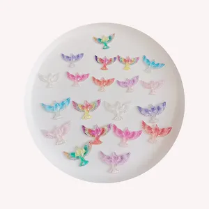 100 peças contas soltas lindas para pássaros voadores com glitter, produtos de mercado de Yiwu em dois tamanhos, decoração DIY, descobertas