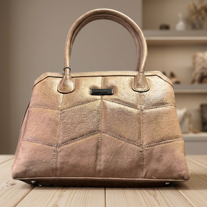 Sac à bandoulière pliable en cuir véritable pour femme, grande capacité, fermeture éclair, imperméable, tendance et léger - Product Image 4