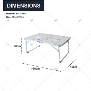 Table pliante moderne en aluminium, petite et compacte, pour le camping, pliable pour une utilisation en extérieur/en intérieur - pour restaurant, maison, villa, ferme - Product Image 3