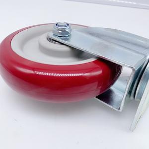 Verschiedene Größen Doppel kugellager rollen und Rad <span class=keywords><strong>5</strong></span> Zoll rote PVC-Rollen - Product Image 5