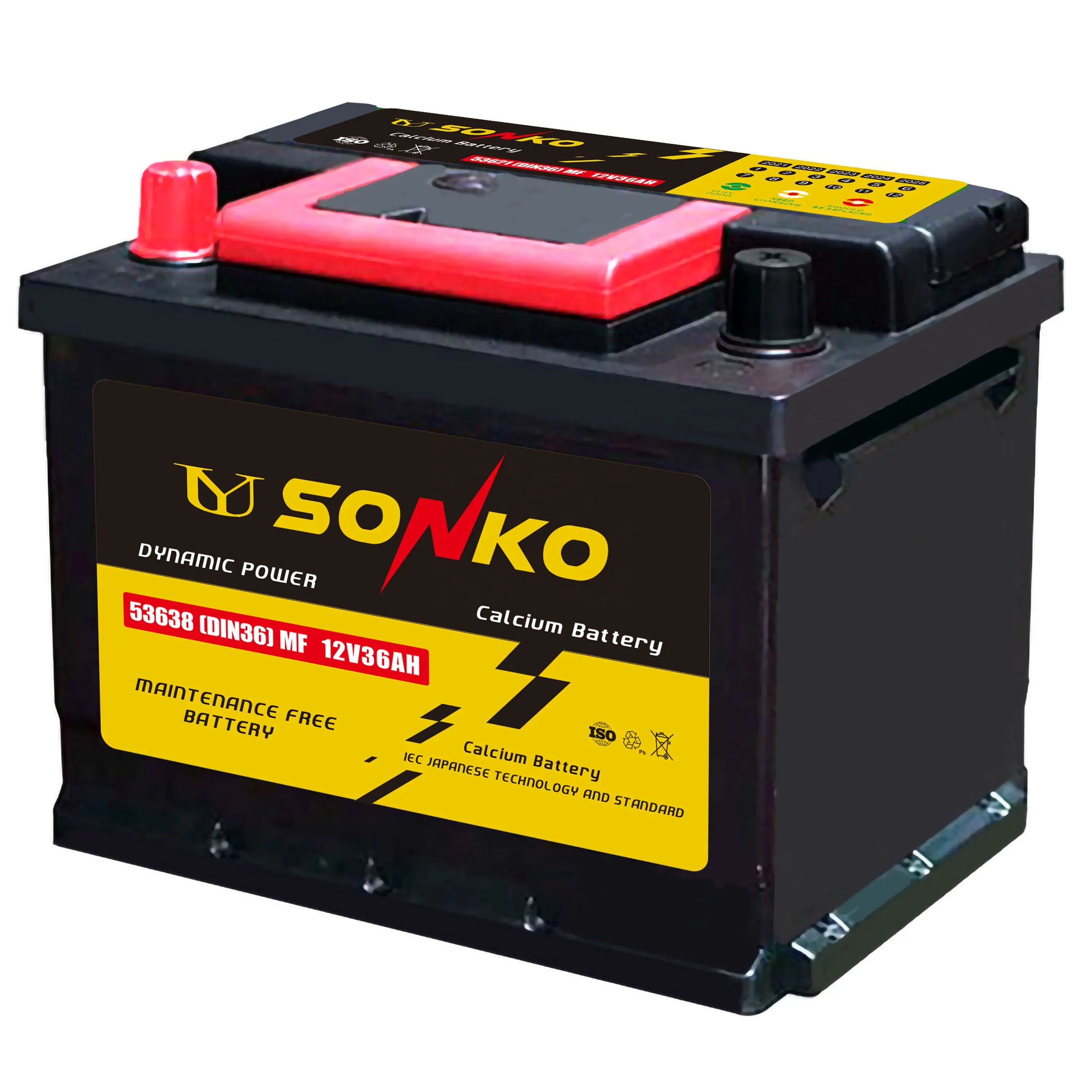 Sonko Die billigste DIN36 LKW-Batterie 53638-MF(12 V36AH) Autobatterie