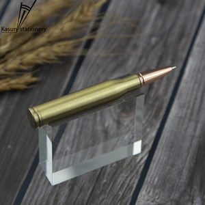 Bolígrafo Táctico de Lujo Totalmente Metálico 2023, Bolígrafo con Forma de Bala, Color Oro Rosa y Negro Pistola, Bolígrafo de Latón Novedoso - Product Image 3