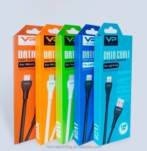 Manufacturer customized charger data cable packing box data cable digital product hook packing box customized