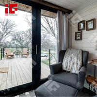 Maisonnette de Luxe Modulaire Écologique Mobile à 2 Étages avec Terrasse, Conteneur Préfabriqué Portable de 20 pieds ou 40 pieds
