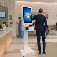 Kiosque d'inscription et de contrôle d'accès Sinmar AI avec scanner de passeport en libre-service, lecteur de cartes RFID et intelligence artificielle pour les hôpitaux