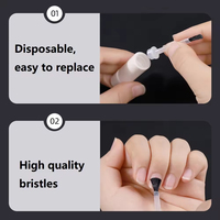 Youxin - Cepillo de Uñas de Plástico Cuadrado Desechable, con Mango de Repuesto, para Uso en Salón, Portátil, Profesional, para Manicura