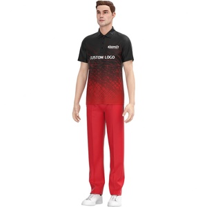 ชุดกีฬาขายดี ชุดออกกำลังกายแบบซับลิเมชั่น แห้งเร็ว เสื้อแทรคสูท เสื้อยืดกีฬา ดีไซน์เสื้อทีมคริกเก็ต - Product Image 5