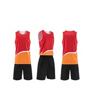 Ensemble de vêtements de basketball en polyester Heta, logo personnalisable, taille élastique, motif uni, maillot et short unisexe pour le match, domicile