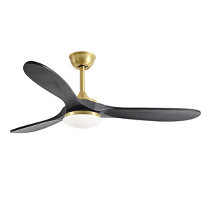<b>Ceiling</b> <b>Fan</b> Light Solid Wood Retro Style 5-10m LED Living Room Dining Room Fixed Blade <b>Fan</b> Light Zhongshan - Product Image 1
