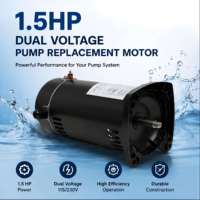 Moteur de remplacement pour pompe de piscine 1,5 CV double tension 115V/230V, moteur électrique à enroulement en cuivre haute efficacité pour pompes à eau