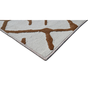 Modern Geometric Area Rug Rectangle Gray Brown Tufted Non-Slip Rubber Backing Living Room Floor Carpet - Product Image 2
