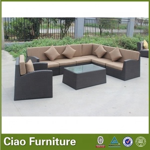 Canapé d'angle modulaire en aluminium et rotin personnalisable pour hôtel, patio, mobilier d'extérieur moderne, <span class=keywords><strong>balcon</strong></span>, canapé en forme <span class=keywords><strong>de</strong></span> L - Product Image 5