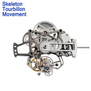 W9201 Reloj Mecánico con Mecanismo Tourbillon Esqueleto Completo, Movimiento Automático, Apertura a las 6 en Punto, 45H de Reserva de Marcha, Fabricación Personalizada - Product Image 1