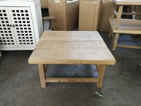 Table basse en bois brut rustique, en bois d'orme ancien façonnée de style chinois, Vintage, pour salon et table basse