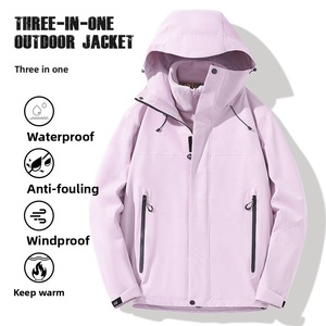 <span class=keywords><strong>Veste</strong></span> d'extérieur 3-en-1 avec doublure <span class=keywords><strong>polaire</strong></span> amovible, imperméable, coupe-vent, coutures entièrement collées, unisexe, pour la montagne, avec capuche - Product Image 2