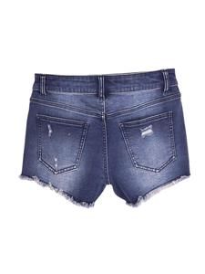 Wholesale Custom Skinny Slim Fit Washed <b>High</b> Quality Elastic <b>High</b> <b>Waist</b> Cropped <b>Ripped</b> Women's <b>Denim</b> <b>Shorts</b> - Product Image 4