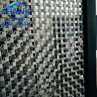 Maille décorative architecturale tissée en acier inoxydable SUS 304 316 couleur Bronze/Laiton, ouverture 1~3mm, pour diverses portes d'armoires
