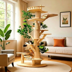 Deluxe Cat Tower Tree Sisal Climbing <b>Frame</b> Scratch Board Cat Pillar Cat Tree Rattan Condo Tower durable cat sisal tree - Product Image 2