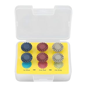Kit de polissage dentaire 6 pièces : Roues en caoutchouc silicone et brosses spirales pour la restauration de résine, céramique et zircone - Product Image 2
