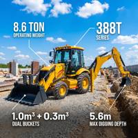 9 Ton Diesel Backhoe Loader untuk Konstruksi Pembangunan Jalan Excavator Loader dengan Kapasitas Bucket Mesin Pemindah Tanah Harga
