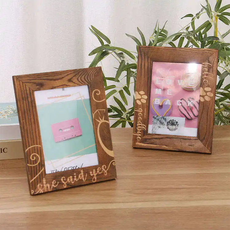 Customized Wood Frames Home Decor MDF Wood Photo Frame Wall Mounted Wooden Wholesale Picture Frame For Pictures
