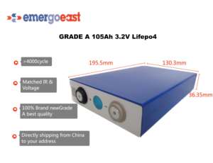 Vente chaude Batteries rechargeables Lifepo4 Cellules de <span class=keywords><strong>batterie</strong></span> <span class=keywords><strong>105Ah</strong></span> pour les systèmes de stockage d'énergie domestiques - Product Image 5