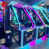 Machine de basket interactive avec écran LCD HD 55 pouces, cadre métallique, prise en charge espagnole, jeu d'amusement pour adultes à haut revenu