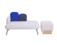 Canapé d'appoint moderne et abordable, design original, relaxant, minimaliste, pour salon, fauteuil de pédicure, blanc