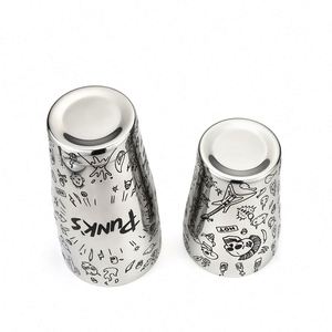 Coctelera Boston de Acero Inoxidable de 850/550 ml con Diseño Punk Fusion Mexicano, para Mezclar Cócteles - Product Image 3