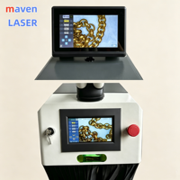 Machine de soudage au laser YAG de style italien de luxe pour la réparation de l'or et de l'argent, refroidissement par air et eau