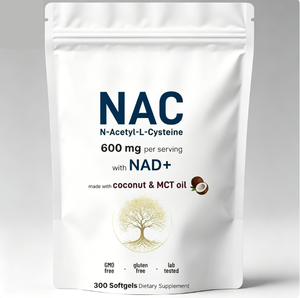 Conception d'étiquettes OEM Acorn Whale <span class=keywords><strong>NAC</strong></span> N-Acétyl-L-Cystéine Gélules Molles <span class=keywords><strong>300</strong></span> Gélules Supplément de Fibres Alimentaires de Qualité Alimentaire pour Femmes - Product Image 4