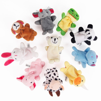 Custom Cheap Baby Play Plush Toys Cartoon Animal Happy Family Finger Puppet