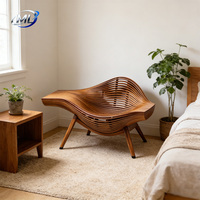 Fauteuil inclinable moderne de luxe en bois CNC, couleur personnalisée, durable et écologique, pour la maison, le bureau, la chambre, l'appartement, la salle à manger, l'école