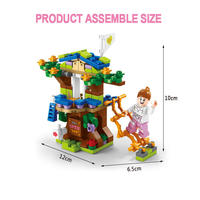 Bloques de Construcción Educativos de Plástico, Figuras de Acción para Niños, Juguete para Niñas, Casa de Árbol de Cuento de Hadas, Juego de Ladrillos de Bricolaje